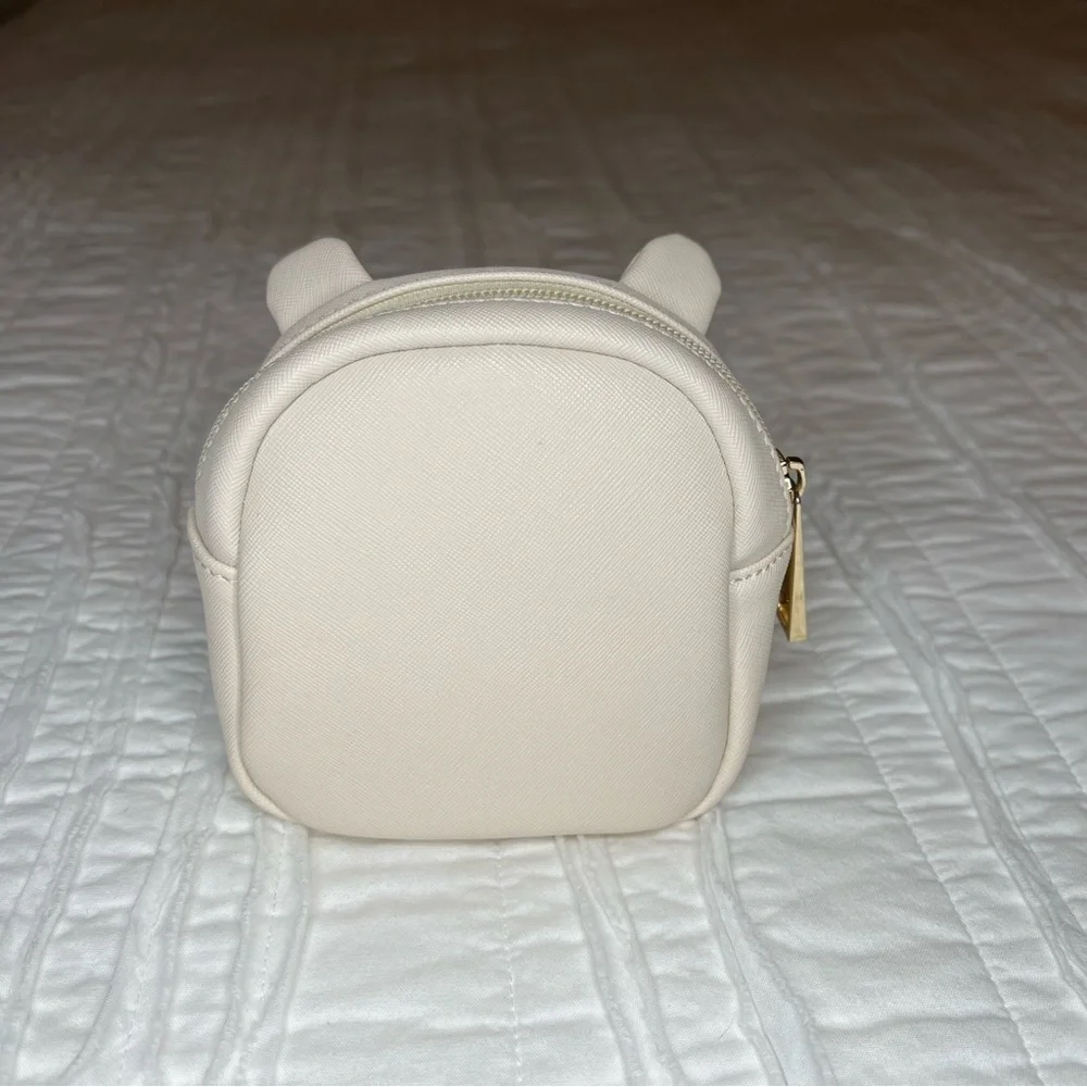 2/$30 Kitty Cosmetic Bag in Blush Pink Color with Gold Detail- Small